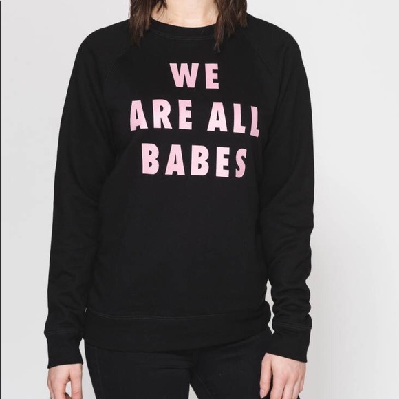 Brunette The Label Tops - BRUNETTE The Label ‘We Are All Babes’ Sweatshirt S